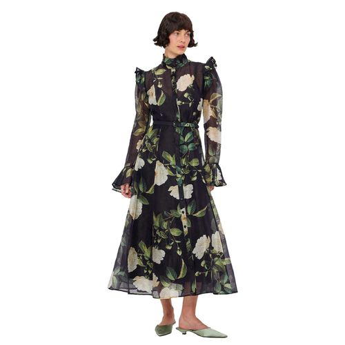 LEO LIN Katrina Butterfly Sleeve Midi Dress